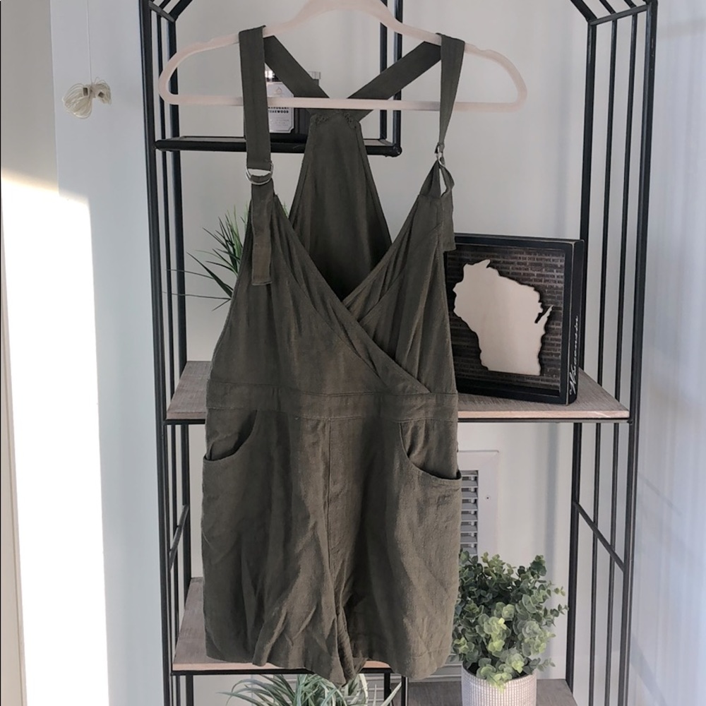 Olive green romper
